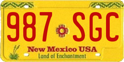 NM license plate 987SGC
