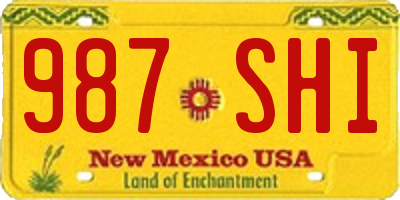 NM license plate 987SHI