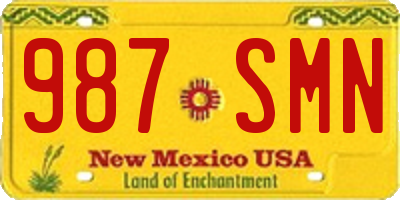 NM license plate 987SMN
