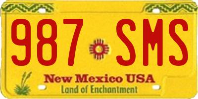NM license plate 987SMS