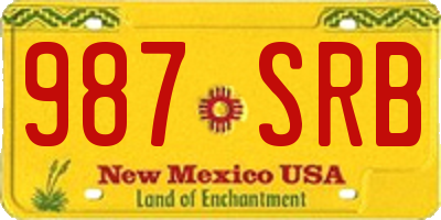 NM license plate 987SRB