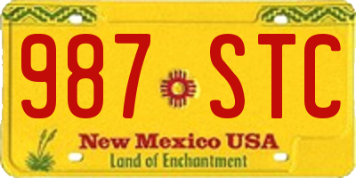 NM license plate 987STC