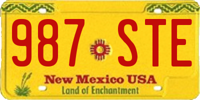 NM license plate 987STE