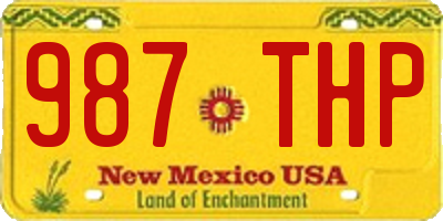 NM license plate 987THP