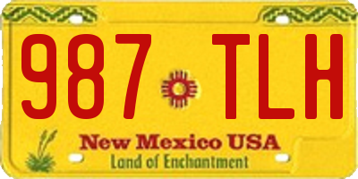 NM license plate 987TLH