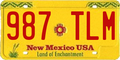 NM license plate 987TLM