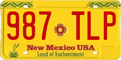 NM license plate 987TLP