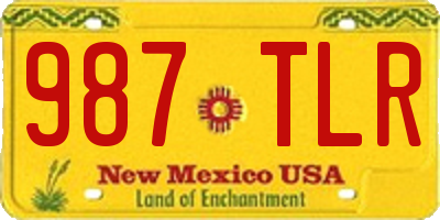 NM license plate 987TLR