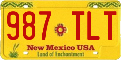 NM license plate 987TLT