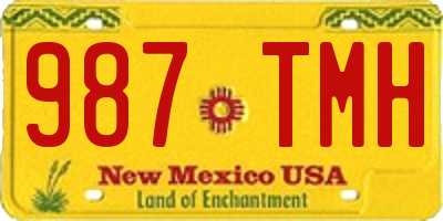 NM license plate 987TMH