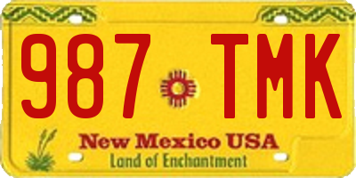 NM license plate 987TMK