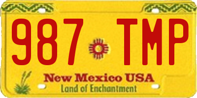 NM license plate 987TMP