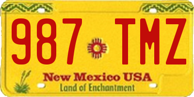 NM license plate 987TMZ