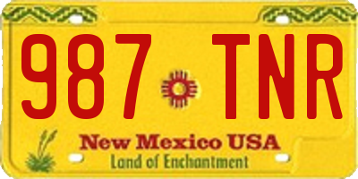 NM license plate 987TNR