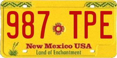 NM license plate 987TPE