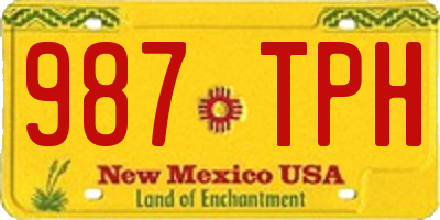 NM license plate 987TPH