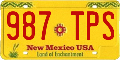 NM license plate 987TPS