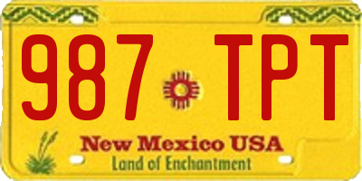 NM license plate 987TPT