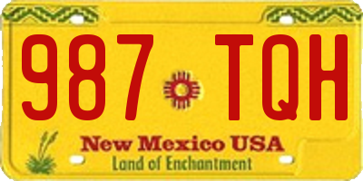 NM license plate 987TQH