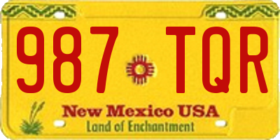 NM license plate 987TQR
