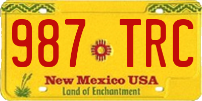 NM license plate 987TRC