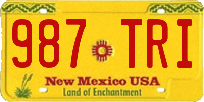 NM license plate 987TRI