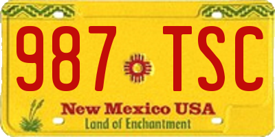 NM license plate 987TSC
