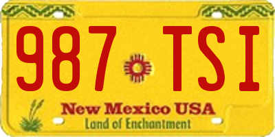 NM license plate 987TSI