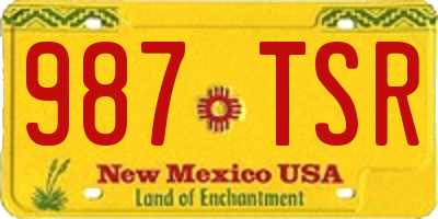 NM license plate 987TSR