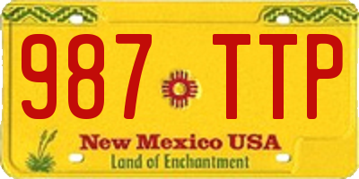 NM license plate 987TTP