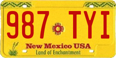 NM license plate 987TYI
