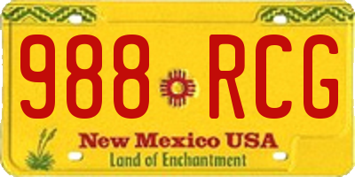 NM license plate 988RCG