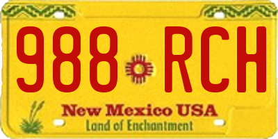 NM license plate 988RCH