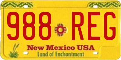 NM license plate 988REG