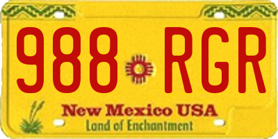 NM license plate 988RGR