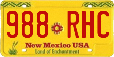 NM license plate 988RHC