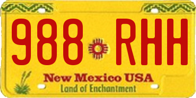 NM license plate 988RHH