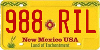NM license plate 988RIL