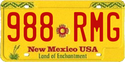 NM license plate 988RMG