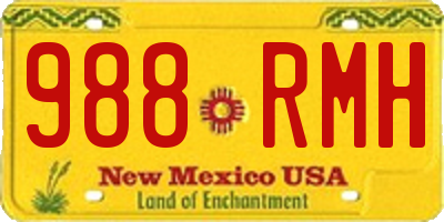 NM license plate 988RMH