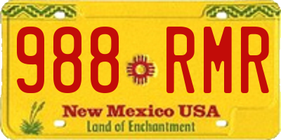 NM license plate 988RMR