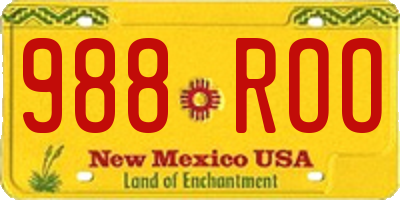 NM license plate 988ROO