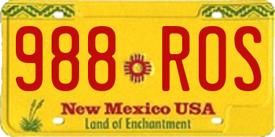 NM license plate 988ROS