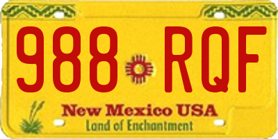 NM license plate 988RQF