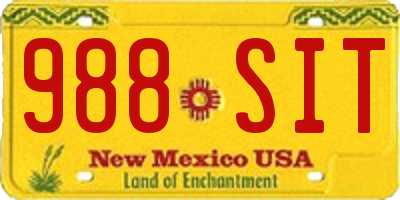 NM license plate 988SIT