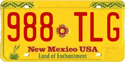 NM license plate 988TLG