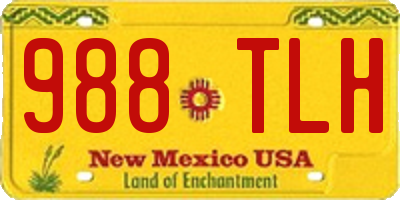 NM license plate 988TLH