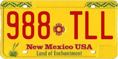 NM license plate 988TLL