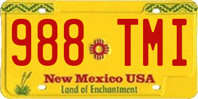 NM license plate 988TMI