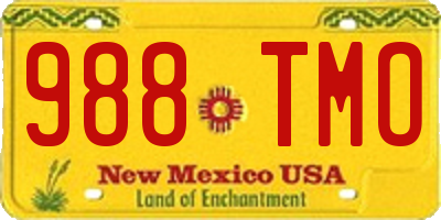 NM license plate 988TMO